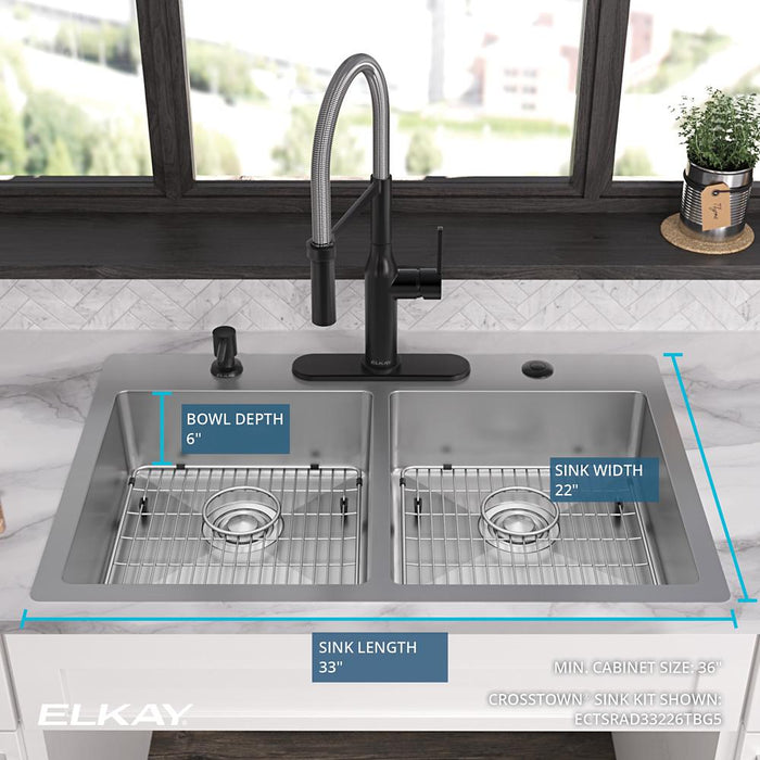 Crosstown Stainless Steel Kitchen Sink 11