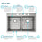 Crosstown Stainless Steel Kitchen Sink 18