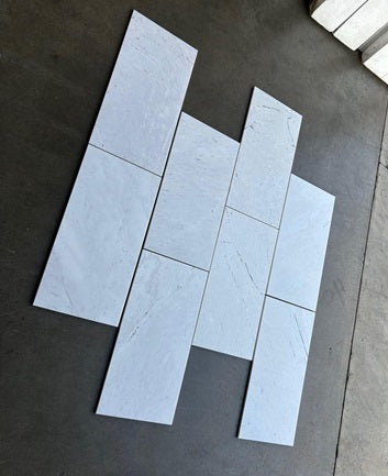 Honed Fantasy White Marble Tile 4