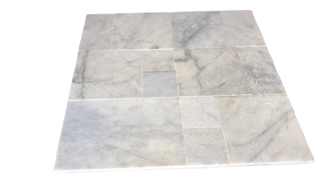 Fantasy White Marble Versailles Pattern - Tumbled