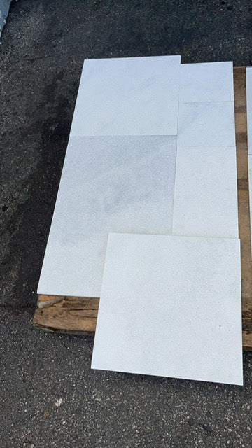 Fantasy White Marble Pattern - Various Sizes Sandblasted