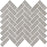 Full Sheet Sample - Feel Grey Spina Porcelain Mosaic - 12" x 12" x 10 MM Matte