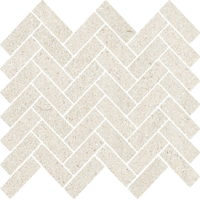 Full Sheet Sample - Feel Ivory Spina Porcelain Mosaic - 12" x 12" x 10 MM Matte