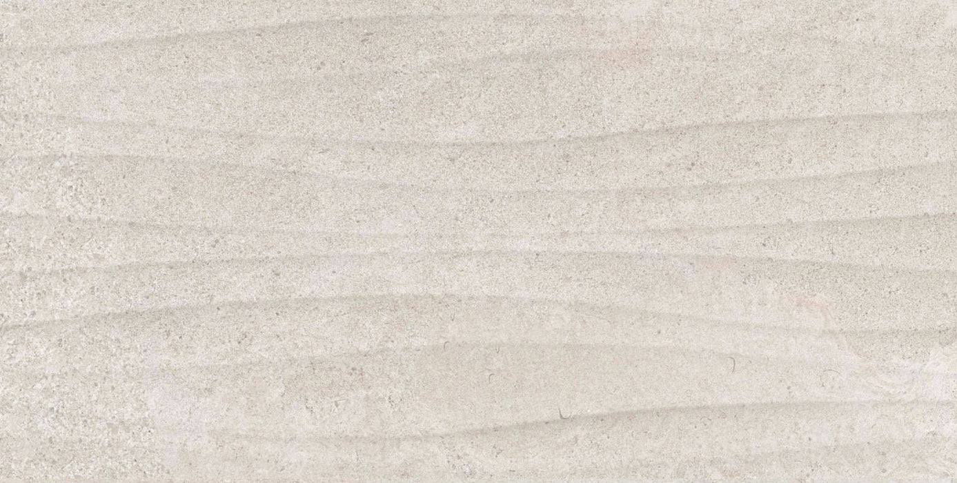 Full Tile Sample - Feel Pearl Waves Porcelain Tile - 12" x 24" x 10 MM Matte