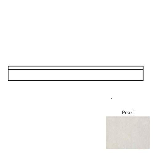Full Liner Sample - Feel Pearl Porcelain Bullnose - 3" x 24" x 10 MM Matte