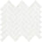 Full Sheet Sample - Feel White Spina Porcelain Mosaic - 12" x 12" x 10 MM Matte