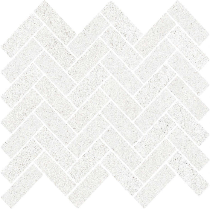 Full Sheet Sample - Feel White Spina Porcelain Mosaic - 12" x 12" x 10 MM Matte