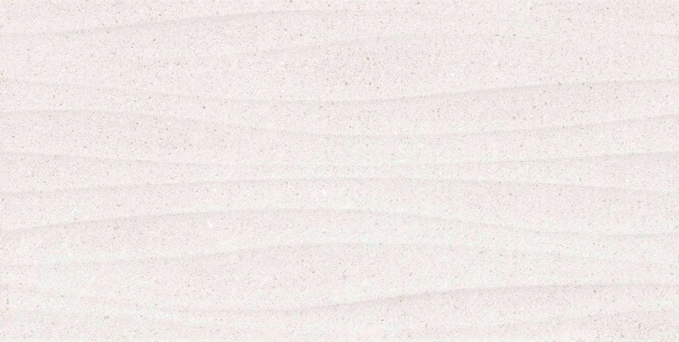 Full Tile Sample - Feel White Waves Porcelain Tile - 12" x 24" x 10 MM Matte