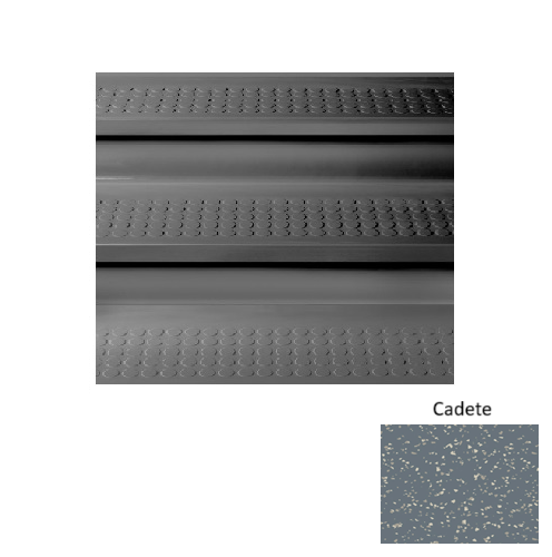 Cadete Raised Circles Rubber Stair Tread with Riser 1