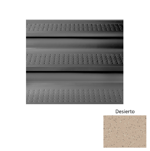 Desierto Raised Circles Rubber Stair Tread with Riser 1