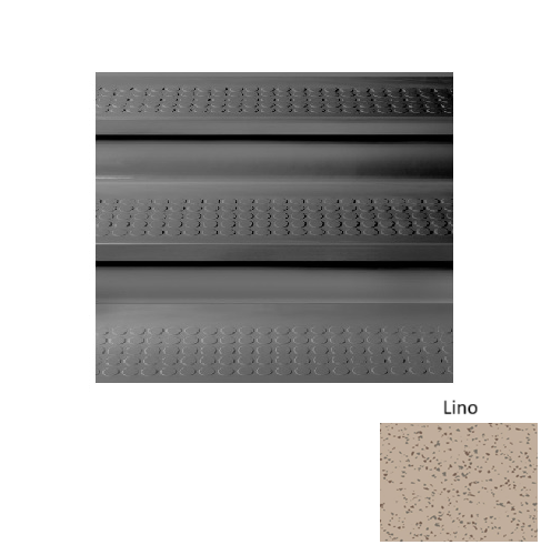Lino Raised Circles Rubber Stair Tread with Riser 1