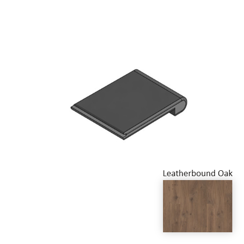 NatureTEK Plus Ellicott Point Leather Bound Oak Laminate Wood Moulding / Trim - 84" Flush Stairnose