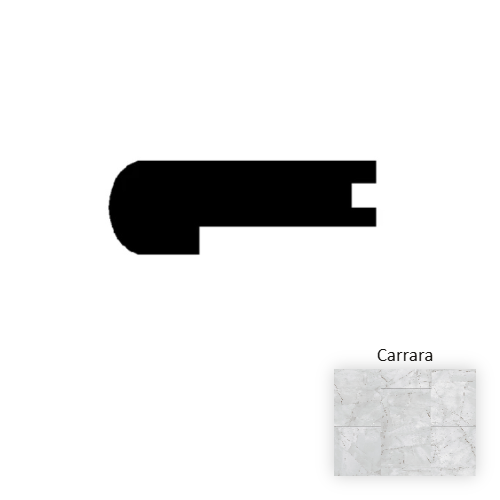 Pietra Vinyl Carrara Flush Stair Nose Embossed 1