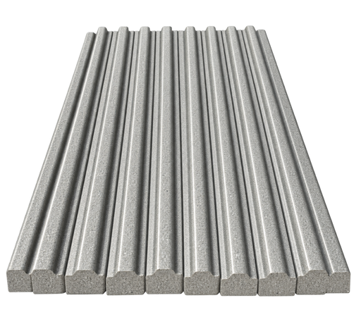 Full Liner Sample - Basalt Dark Basalt Modern Bullnose - 0.75" x 12" x 3/4" Honed