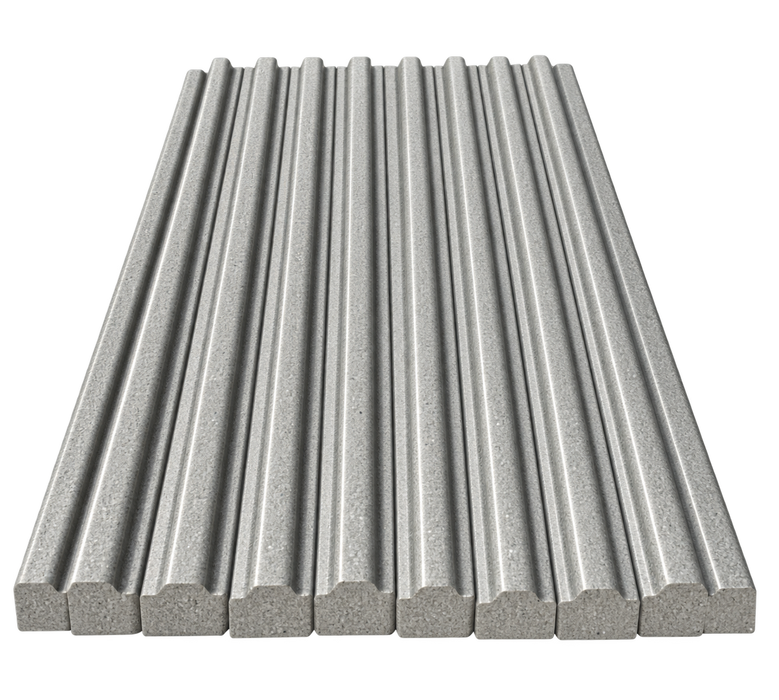 Full Liner Sample - Basalt Dark Basalt Modern Bullnose - 0.75" x 12" x 3/4" Honed