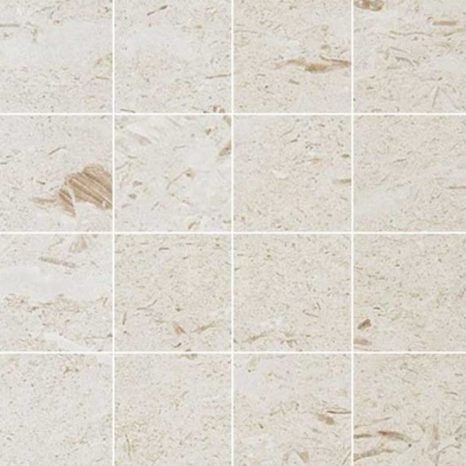 Tumbled Fossil Stone Limestone Tile - 12" x 24"