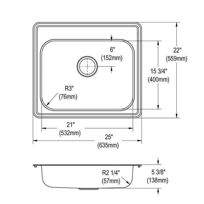 Dayton Stainless Steel Kitchen Sink 10