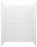Jetcoat Core Vertical White Subway 5 Piece Glue Up Composite Shower Wall - 60" x 32" x 78"