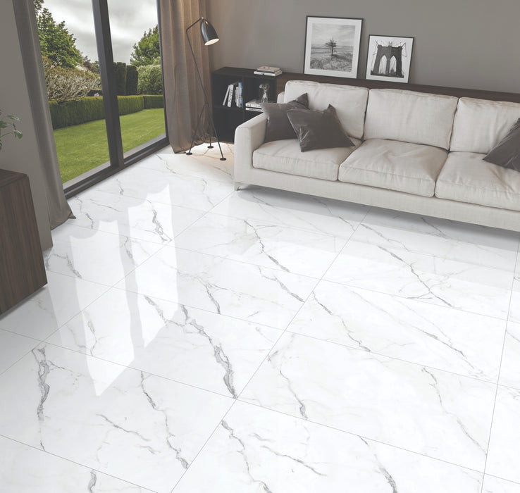 GL Light Porcelain White Tile Matte/Polish 2