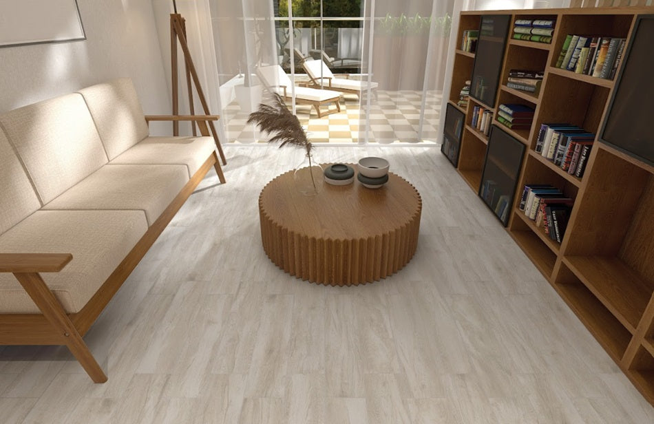 Aspen White Porcelain Tile - Matte