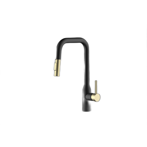 Ganges Stainless Steel Black Brushed Gold Kitchen Faucet Black Brushed Gold 1