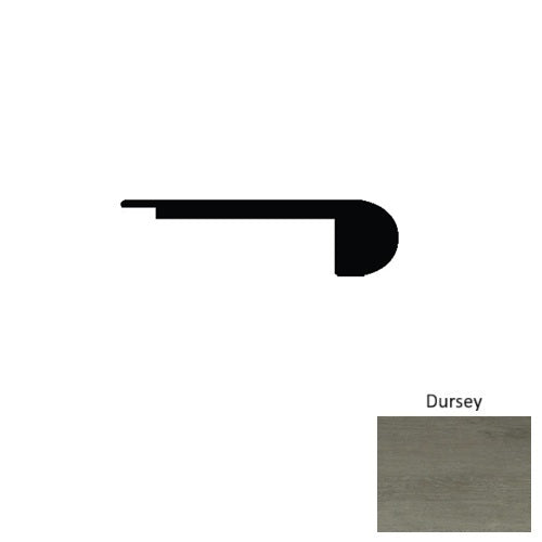 Garnet Vinyl Dursey Round Flush Stair Nose Mineral Enhanced UV Coating 1