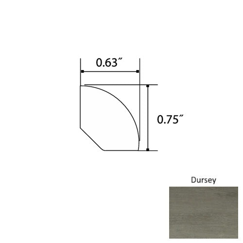 Garnet Vinyl Dursey Quarter Round Mineral Enhanced UV Coating 1