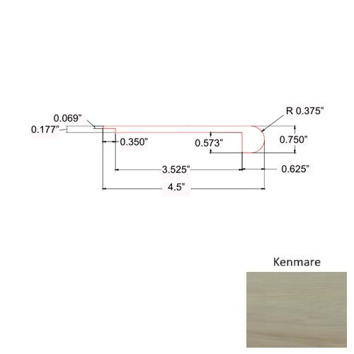 Garnet Vinyl Kenmare Round Flush Stair Nose Mineral Enhanced UV Coating 1