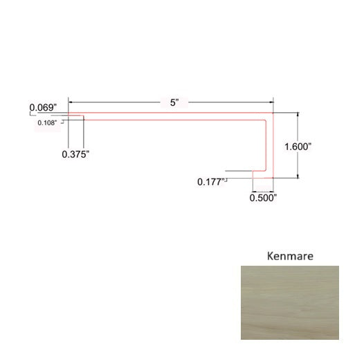 Garnet Vinyl Kenmare Square Flush Stair Nose Mineral Enhanced UV Coating 1