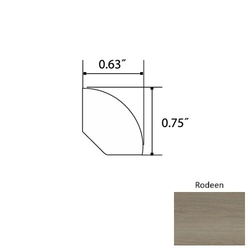Garnet Vinyl Rodeen Quarter Round Mineral Enhanced UV Coating 1