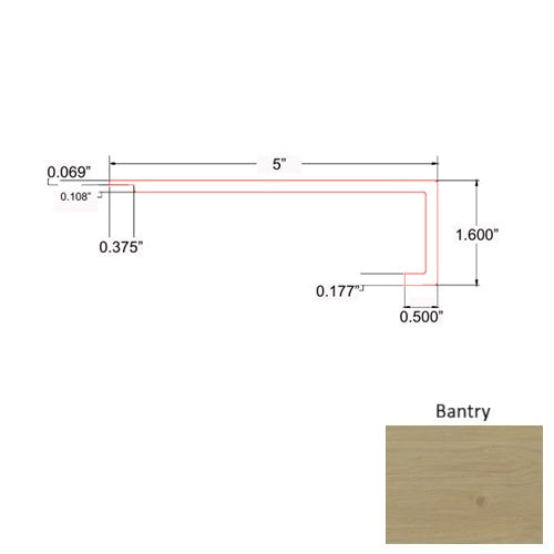 Garnet Vinyl Bantry Square Flush Stair Nose Mineral Enhanced UV Coating 1