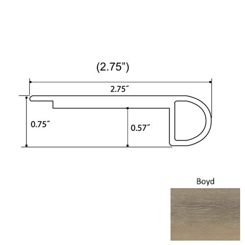 Jasper Vinyl Boyd Round Flush Stair Nose Commercial Ceramic Bead UV Coating 1