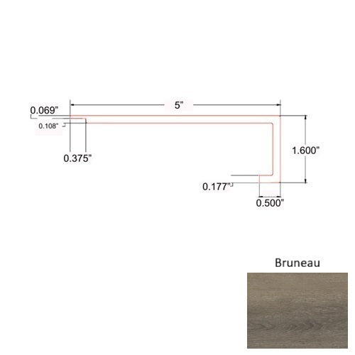 Jasper Vinyl Bruneau Square Flush Stair Nose Commercial Ceramic Bead UV Coating 1