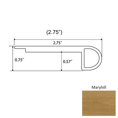 Jasper Vinyl Maryhill Round Flush Stair Nose Commercial Ceramic Bead UV Coating 1