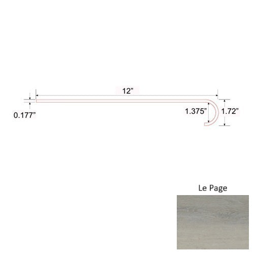 Jasper Vinyl Le Page Round Stair Tread Commercial Ceramic Bead UV Coating 1