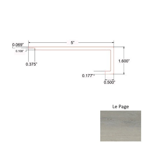 Jasper Vinyl Le Page Square Flush Stair Nose Commercial Ceramic Bead UV Coating 1