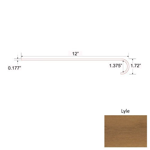 Jasper Vinyl Lyle Round Stair Tread Commercial Ceramic Bead UV Coating 1