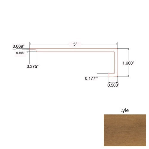 Jasper Vinyl Lyle Square Flush Stair Nose Commercial Ceramic Bead UV Coating 1