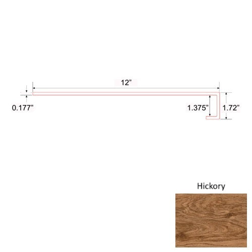 Opal Vinyl Hickory Square Stair Tread Quartz Enhanced UV Coating 1