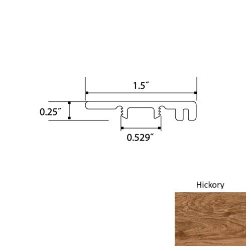 Opal Vinyl Hickory End Cap Quartz Enhanced UV Coating 1