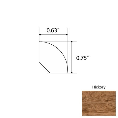 Opal Vinyl Hickory Quarter Round Quartz Enhanced UV Coating 1