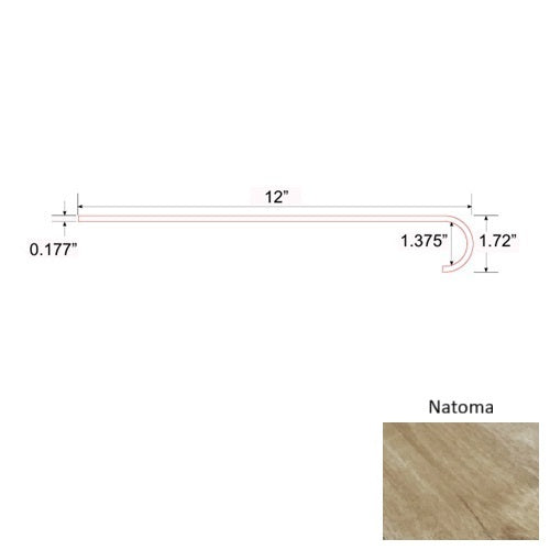 Opal Vinyl Natoma Round Stair Tread Quartz Enhanced UV Coating 1