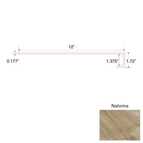 Opal Vinyl Natoma Square Stair Tread Quartz Enhanced UV Coating 1