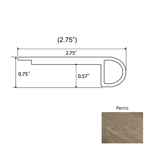 Opal Vinyl Perris Round Flush Stair Nose Quartz Enhanced UV Coating 1