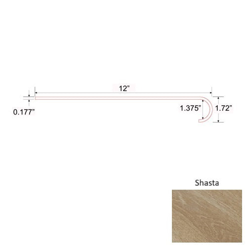 Opal Vinyl Shasta Round Stair Tread Quartz Enhanced UV Coating 1