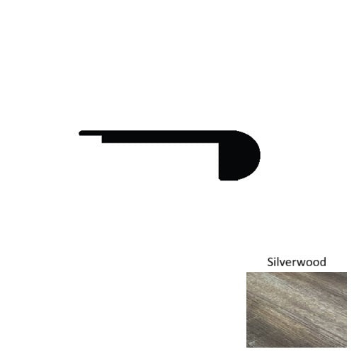 Opal Vinyl Silverwood Round Flush Stair Nose Quartz Enhanced UV Coating 1