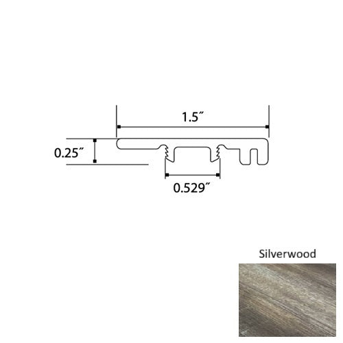 Opal Vinyl Silverwood End Cap Quartz Enhanced UV Coating 1
