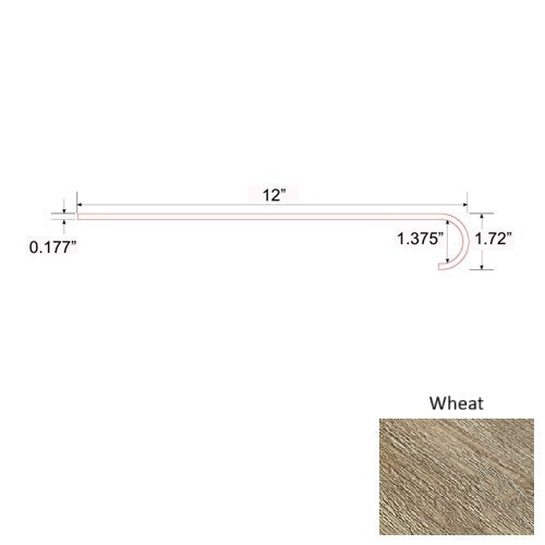 Opal Vinyl Wheat Round Stair Tread Quartz Enhanced UV Coating 1
