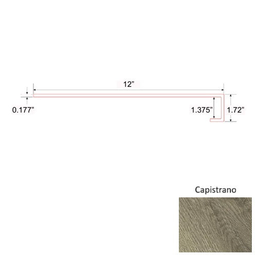 Topaz Vinyl Capistrano Square Stair Tread Quartz Enhanced UV Coating 1