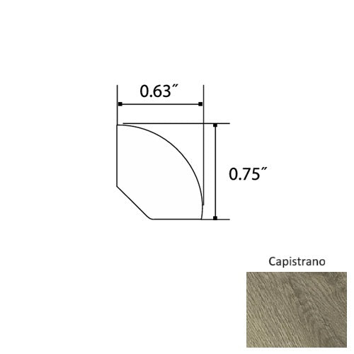 Topaz Vinyl Capistrano Quarter Round Quartz Enhanced UV Coating 1